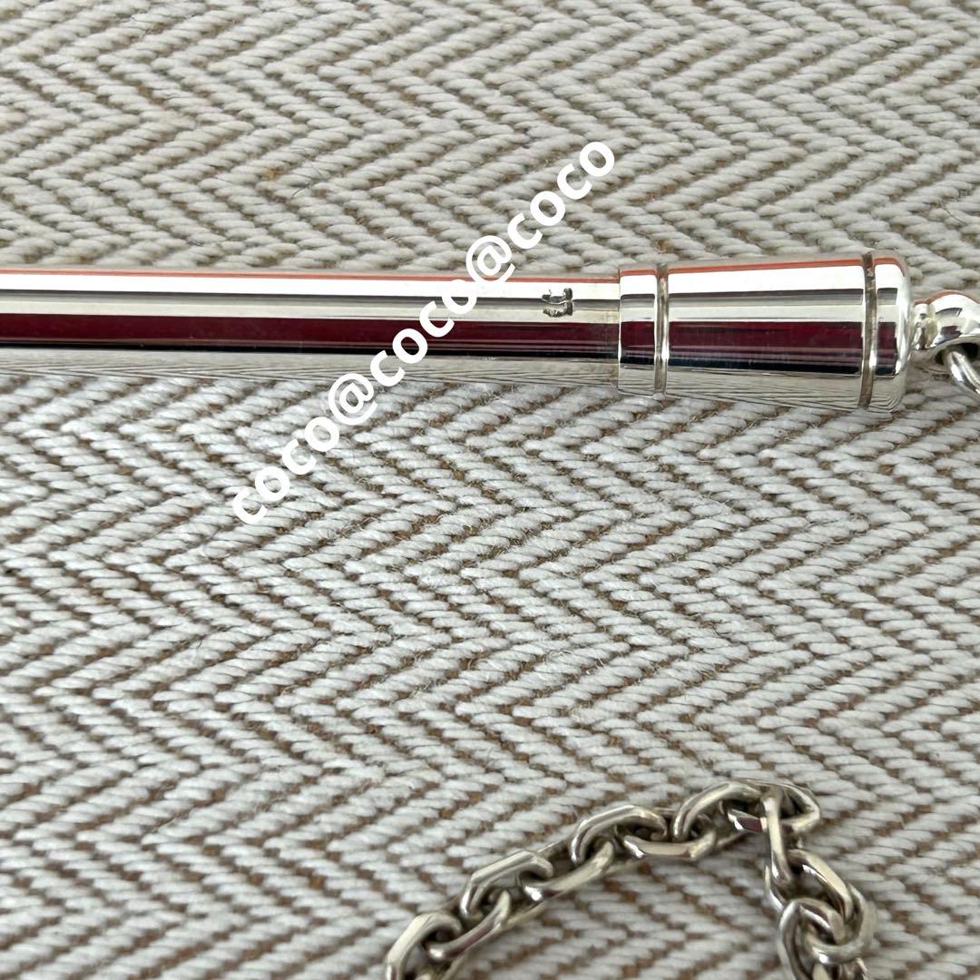 希少エルメス　チェーン付きボールペン シルバー925 美品ヴィンテージ