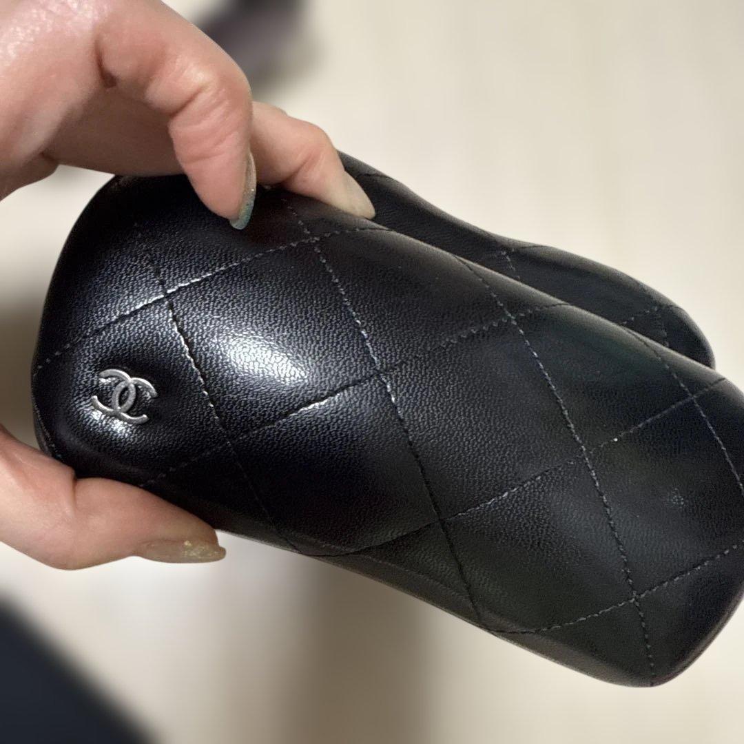 CHANEL ブラック ラウンドサングラス ケース付き
