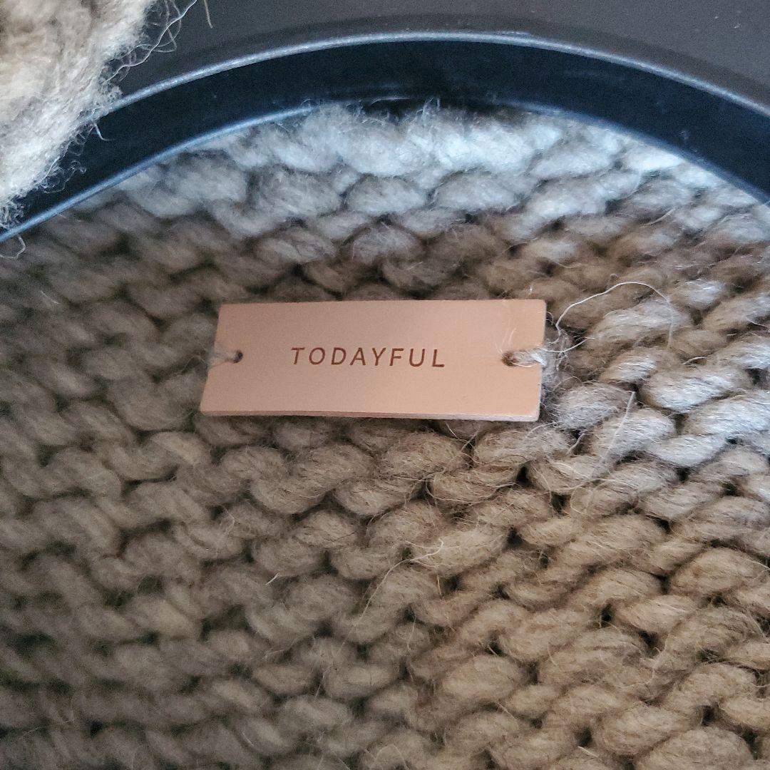 ★新品★トゥデイフルTODAYFUL ハンド　メイド　タグ付　ニットカーディガン