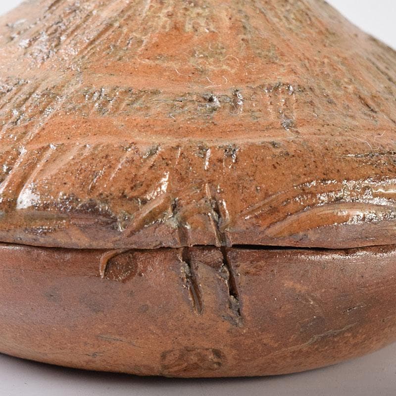 茶道具　楽山窯　十一代空権　長岡住右衛門作　出雲香合　共布　共箱　V　R8433