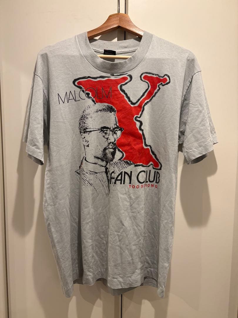 90年代マルコムX Tシャツ LIGHT GRAY