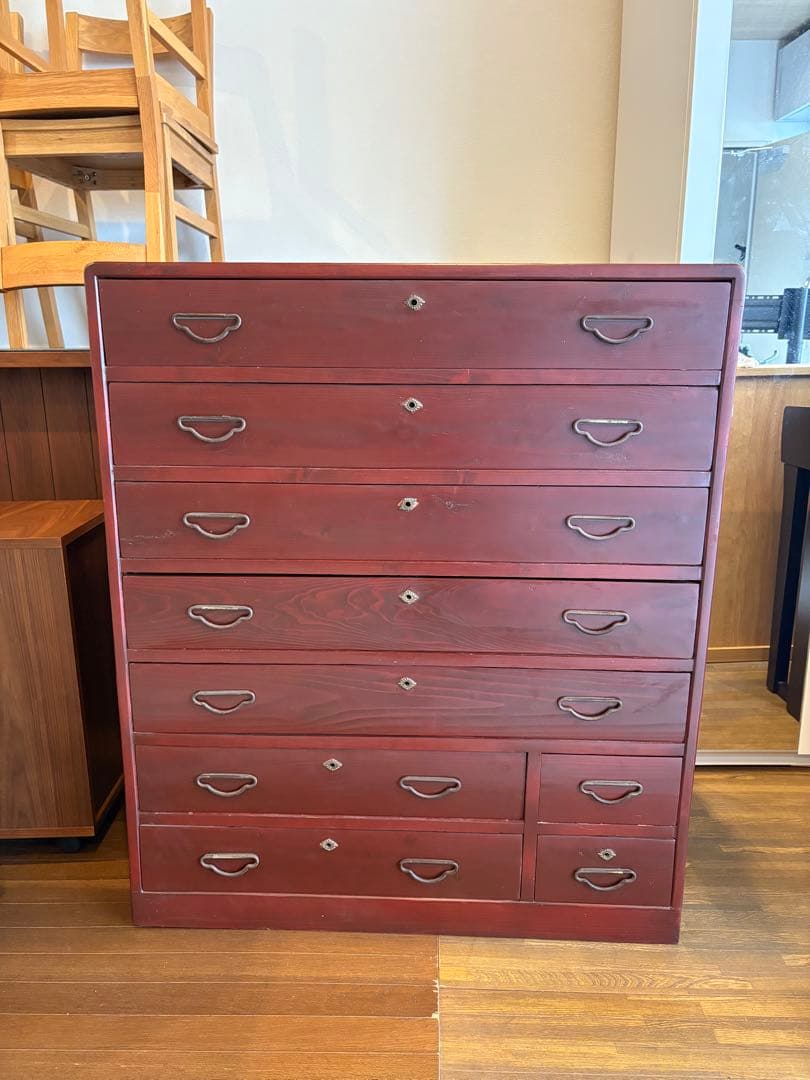 ①桐箪笥　レトロ　アンティーク　チェスト　和箪笥