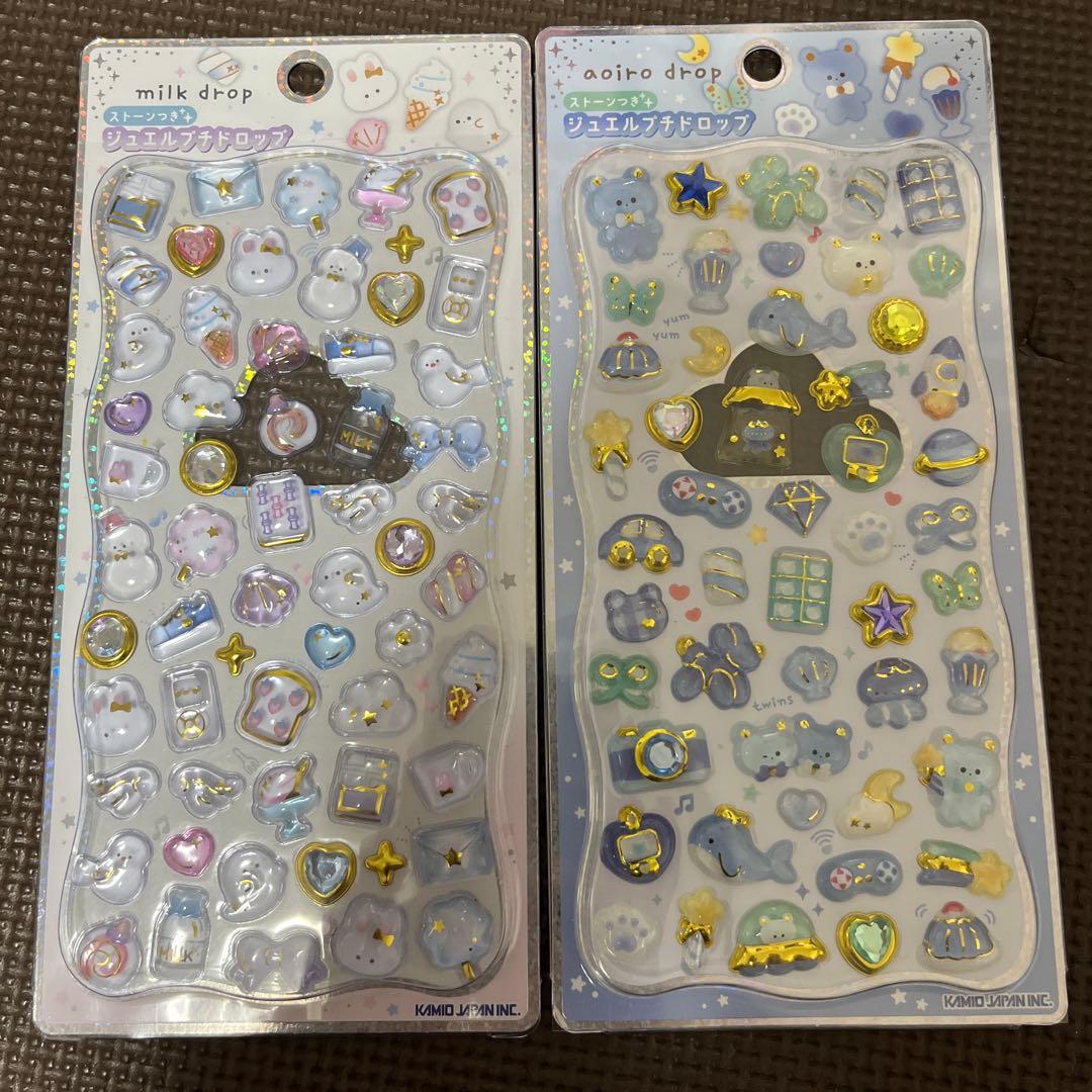 カミオジャパン　ジュエルプチドロップ　プチドロップステッカー　おはじきシール