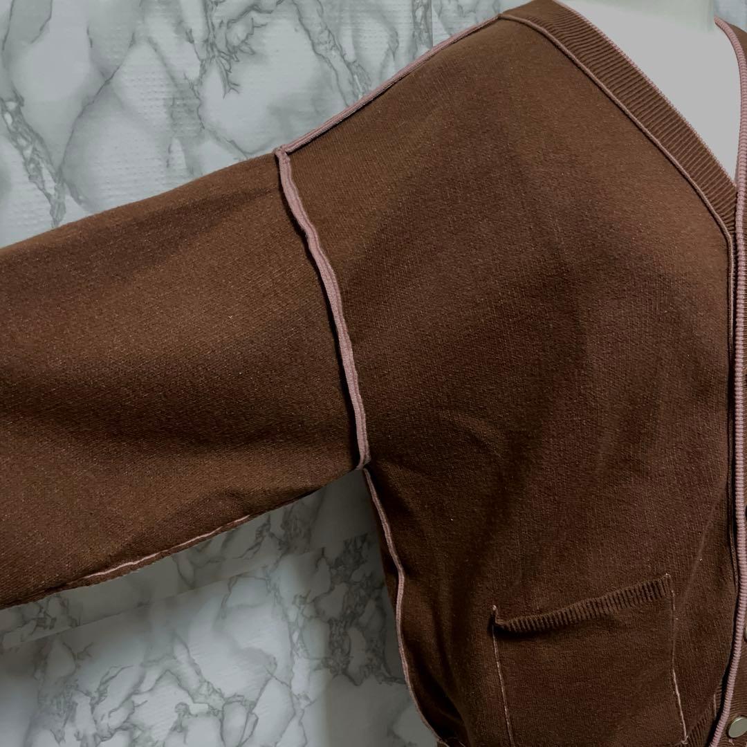 完売品　LINKABLE リンカブル リバーシブルカーディガン バイカラー