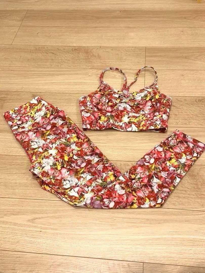 LAVA ブラトップ＆レギンス SUKALA × plantica ピンク　M