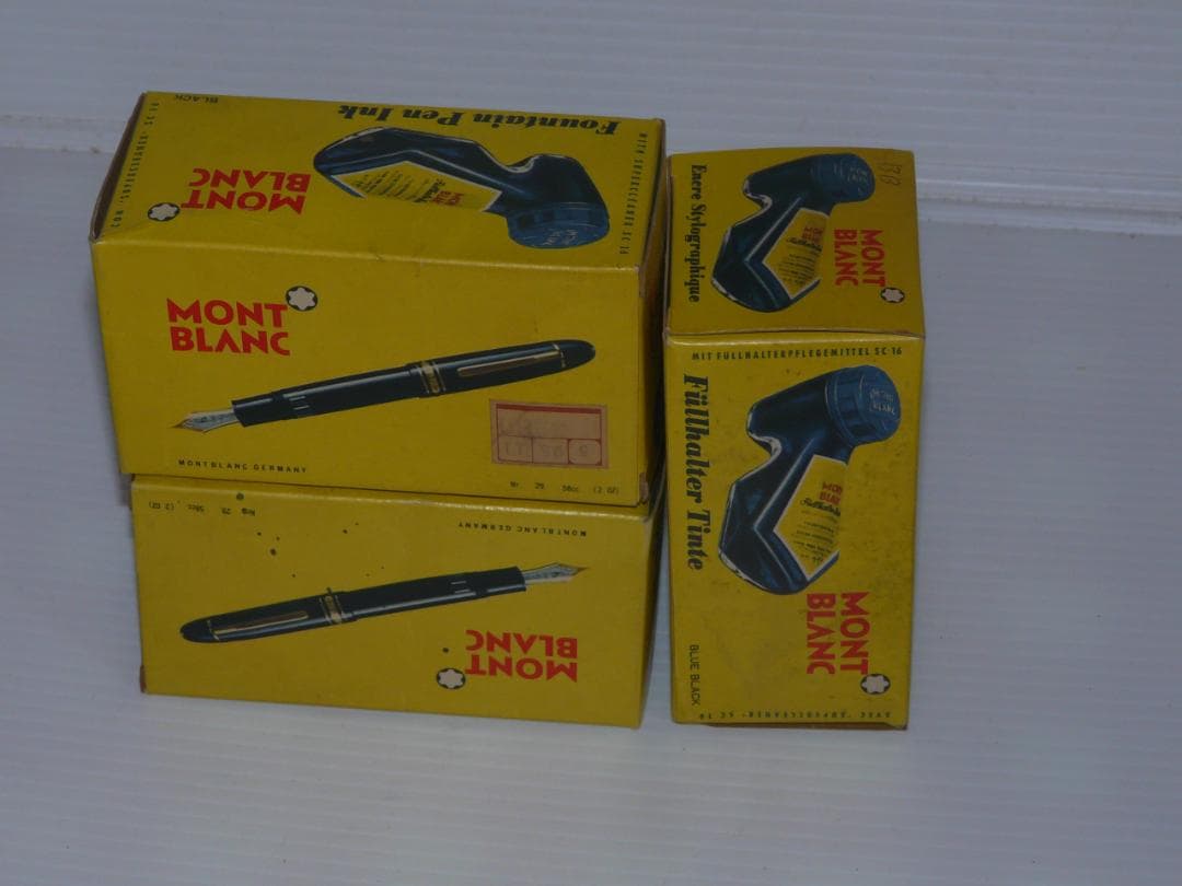 1960年代　モンブラン　ボトルインク　未開封　3個　黒　ブルーブラック 万年筆