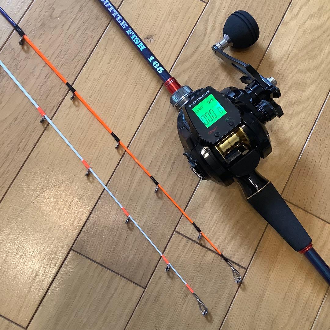 タイラバ　イカメタル1.65m 2WAYロッド&デジタルカウンター付ベイトリール