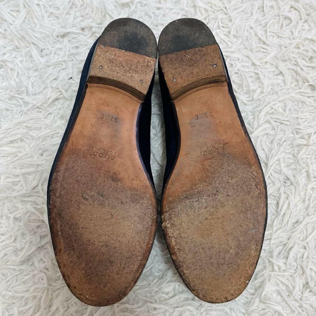 美品✨GUCCI ホースビット　ローファー　24.5 ネイビー　スエード　箱あり