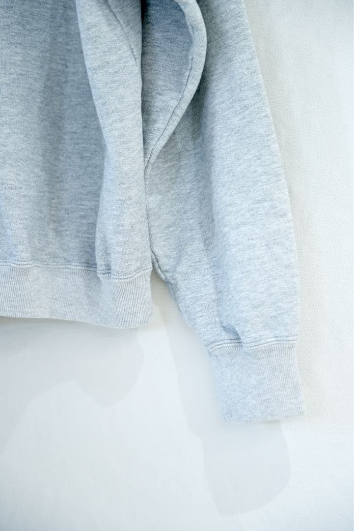 awasa アワサ スーピマエイジングコットン クルーネック スウェット グレー