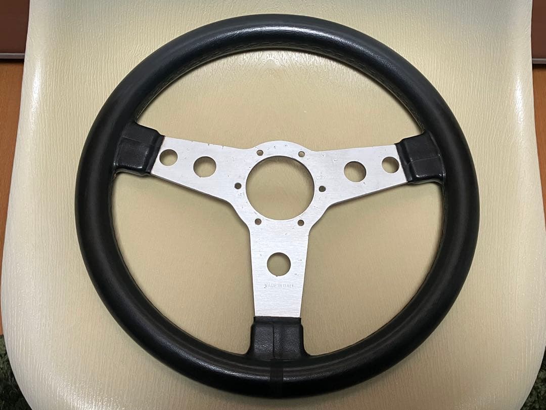 【当時物・美品】PERSONAL ステアリング フラットタイプ シルバー 35φ