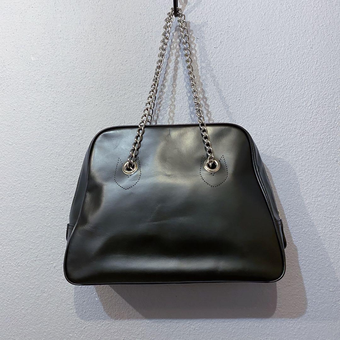 コムデギャルソン 青山バッグ 本ライン特別仕様 ブラック 台形ステアバッグ