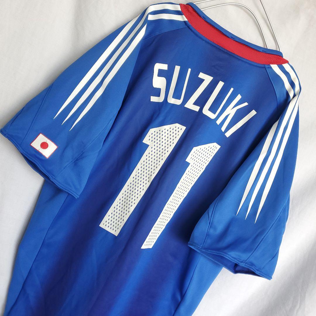 希少 adidas サッカー日本代表レプリカユニホーム 鈴木隆行 ウェア