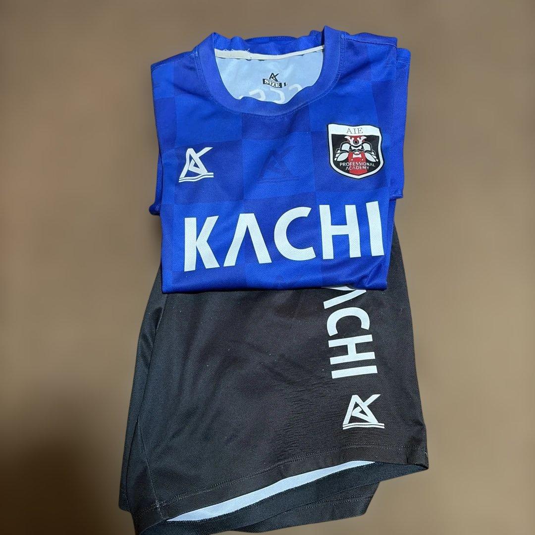 KACHI サッカーウェアセット 青/黒サイズL