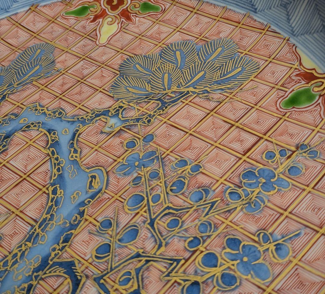 国宝級古代伊万里飾皿松竹梅図