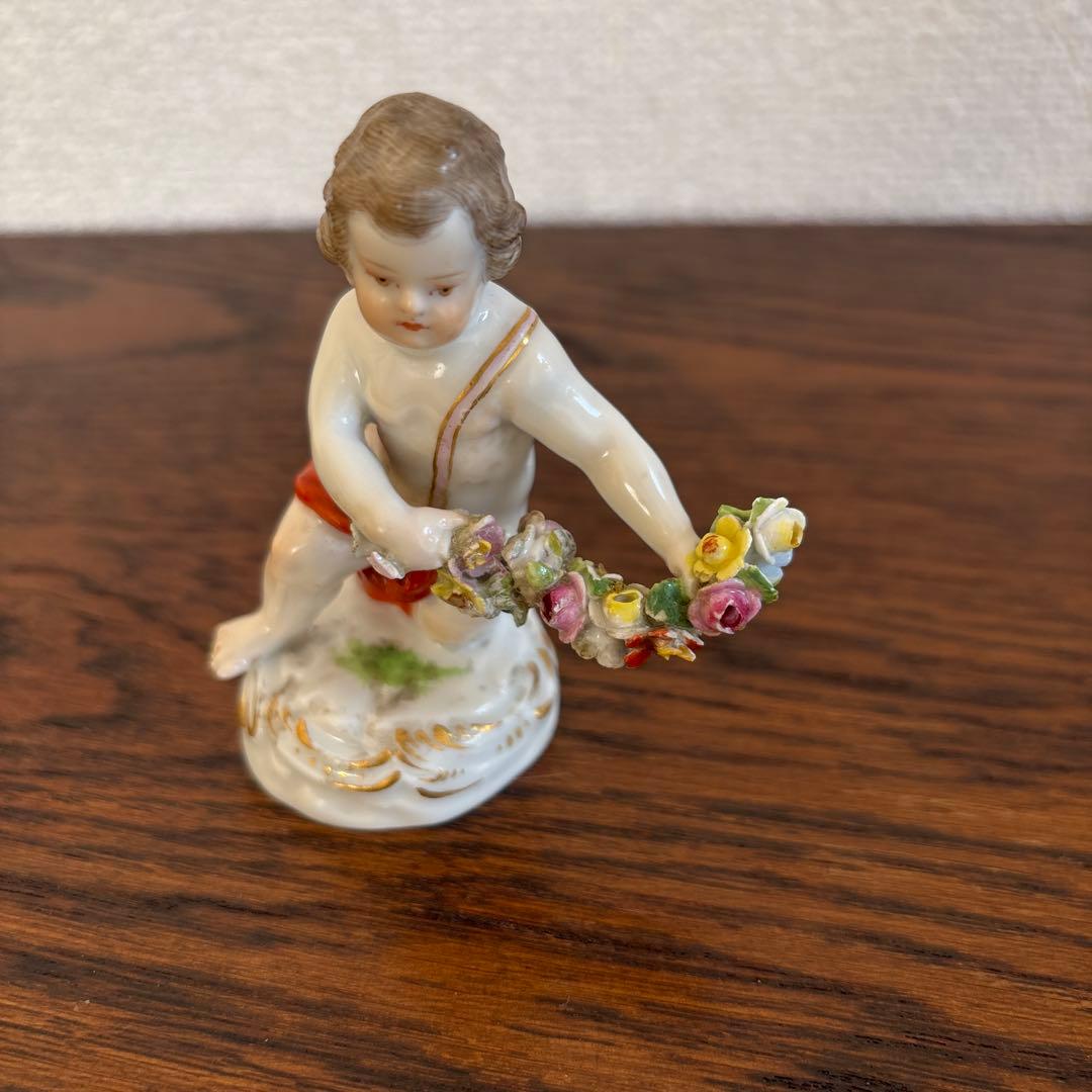 マイセン　エンゼル　置物　フィギュリン　人形　アンティーク　陶磁器