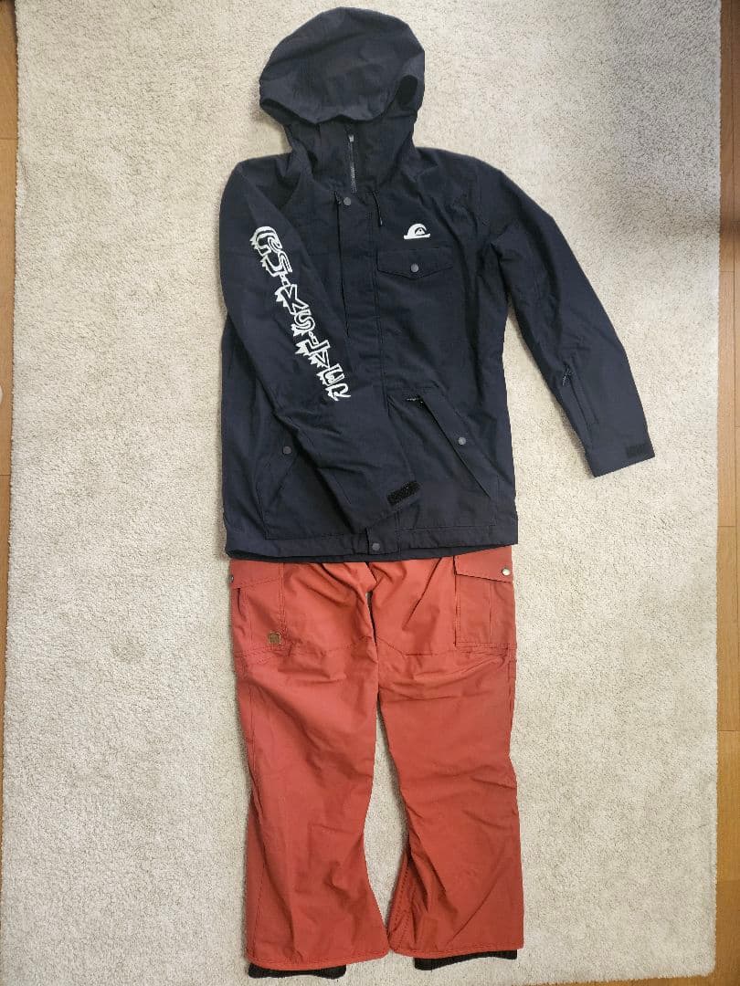 QUIKSILVER スキー、スノーボードウェア S/P/CH 黒/オレンジ