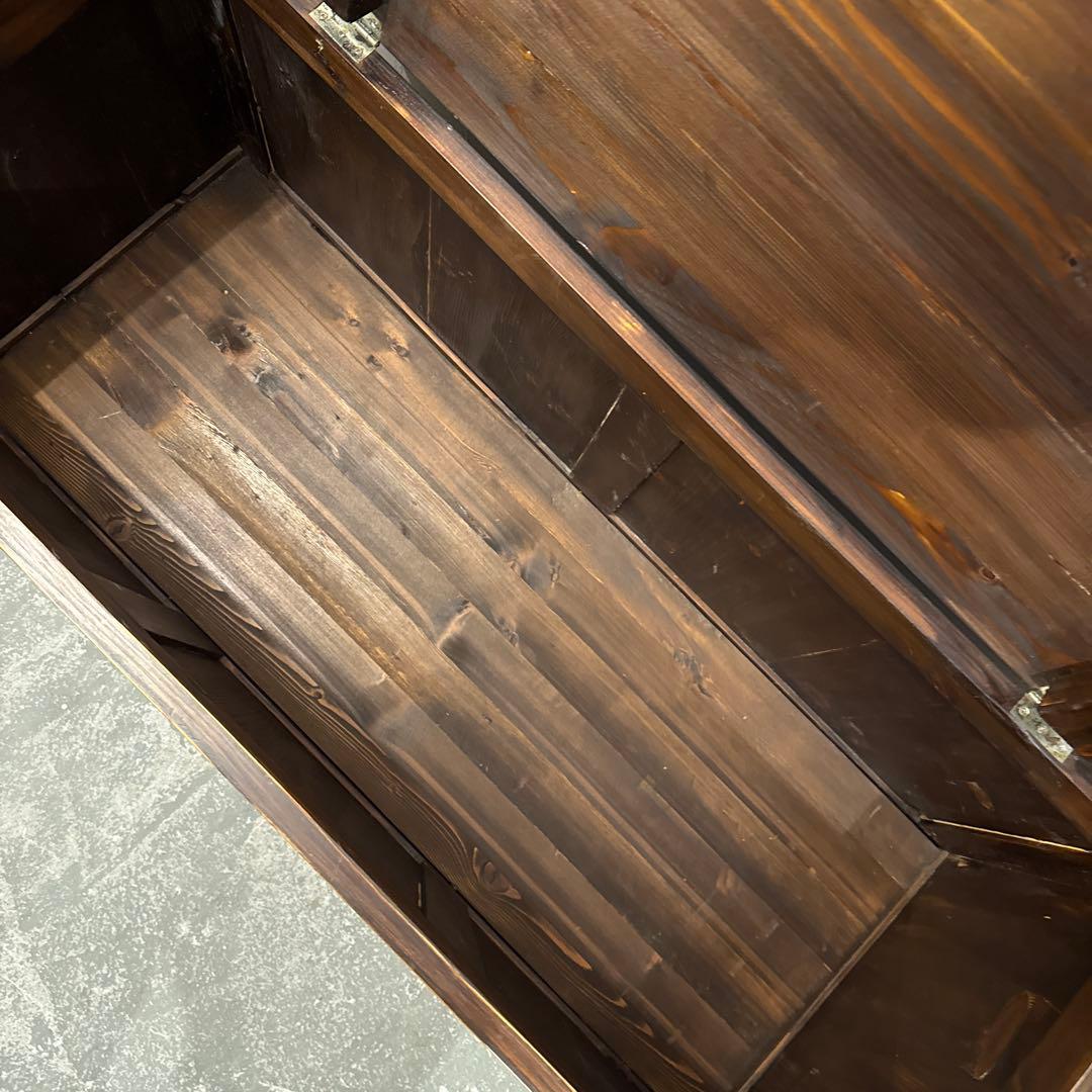 ヴィンテージ　収納付き　ベンチ