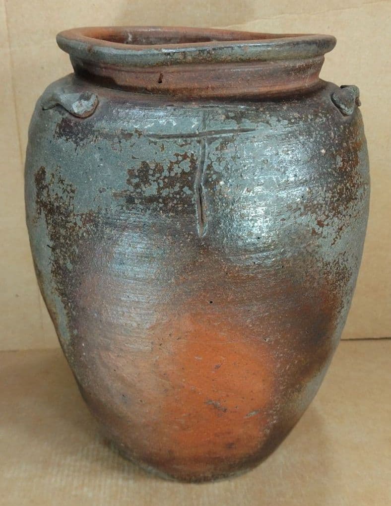 ボチャ【本物保証】古備前三耳種壷 桃山時代 古備前鑑定委員会鑑定書付≪干≫