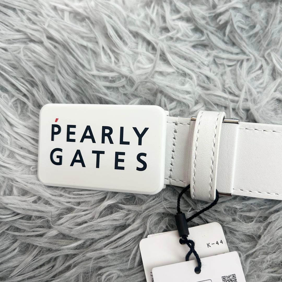 新品　パーリーゲイツ　ベルト　ホワイト　2段ロゴ　ユニセックス