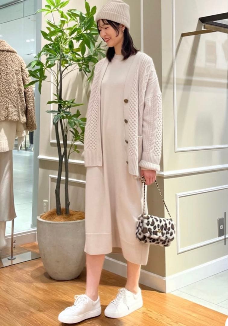 23区 ウールカシミヤ アランパターン カーディガン ¥29,700 サイズ38