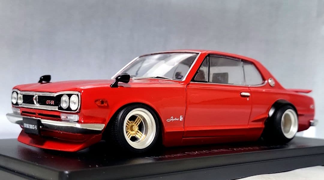 1/24　スカイライン改　ハコスカ2Dr　GT-R　シャドー　ホイール　深リム