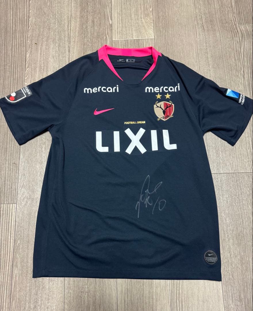 鹿島アントラーズ 2019 2ndユニフォーム XXL No.10 サイン入り