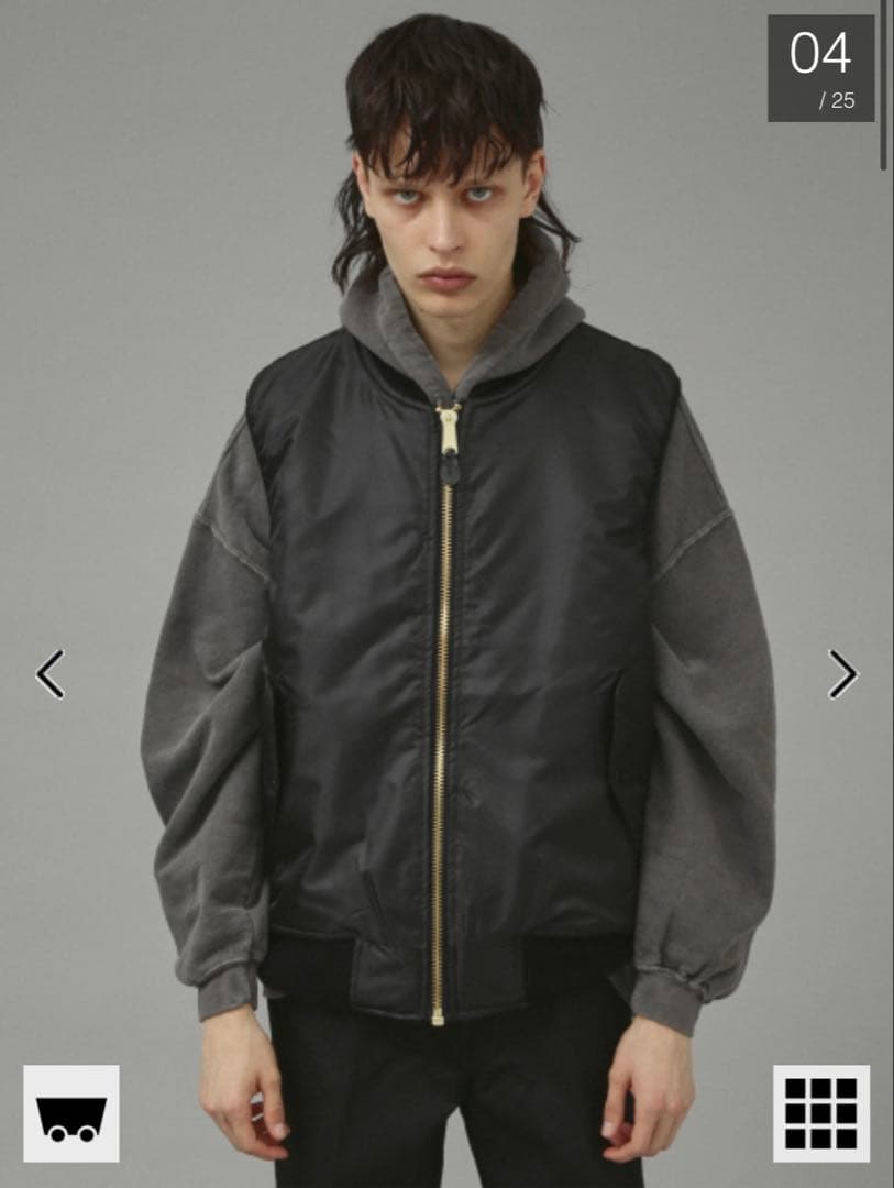 トップス thrifty look MA-1 reversible VEST