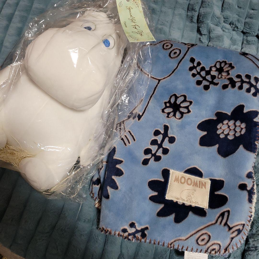 ムーミン フード付きネックピローとブランケットセット