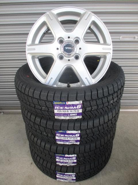 送料込み☆新品スタッドレス付き 155/65R14 軽自動車・タント・スペーシア