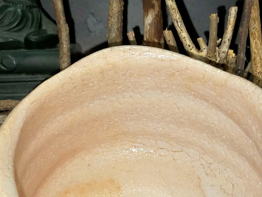 ♥美濃焼♥　志野　茶碗　④　在銘　茶道具　骨董　古玩