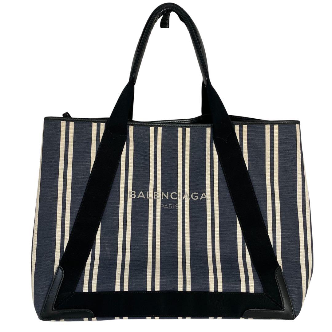 バレンシアガ トートバッグ ネイビーカバス キャンバス A4 ネイビー大容量