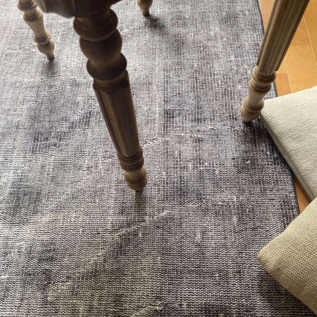 105×172 ダークグレイ　オーバーダイ　ワンカラー　トルコヴィンテージラグ