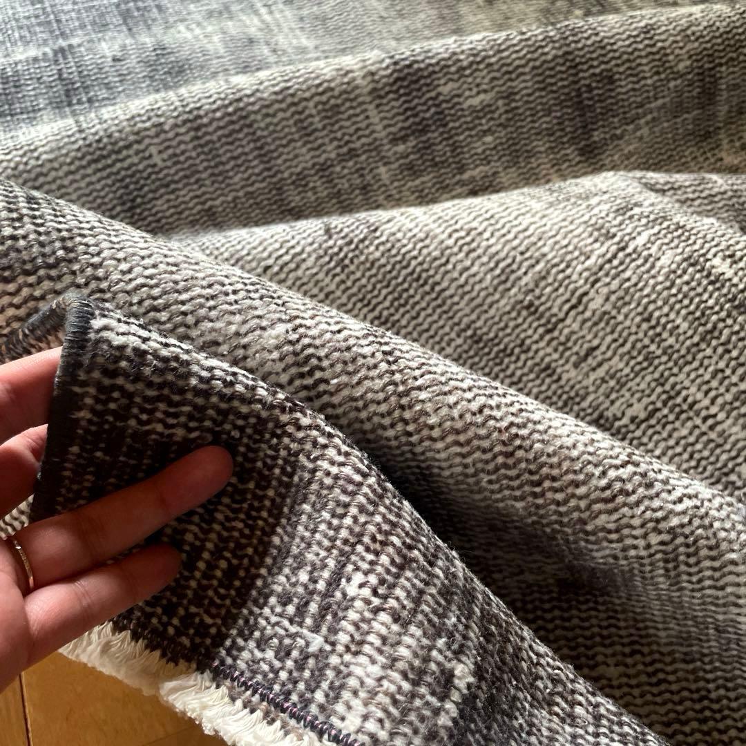 105×172 ダークグレイ　オーバーダイ　ワンカラー　トルコヴィンテージラグ