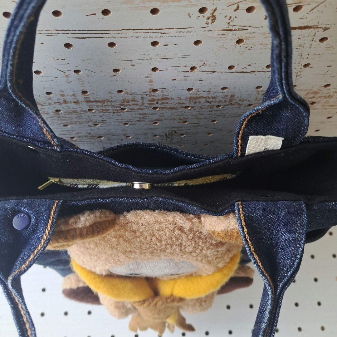 ゆ*ら様 コヤンイサムチョン　オッドアイねこ　デニムリメイクトートバッグ