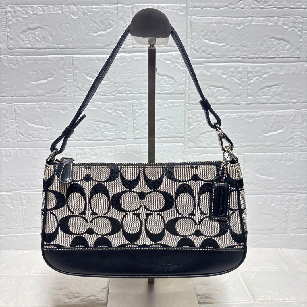 COACH コーチ アクセサリーポーチ シグネチャー キャンバス レザー