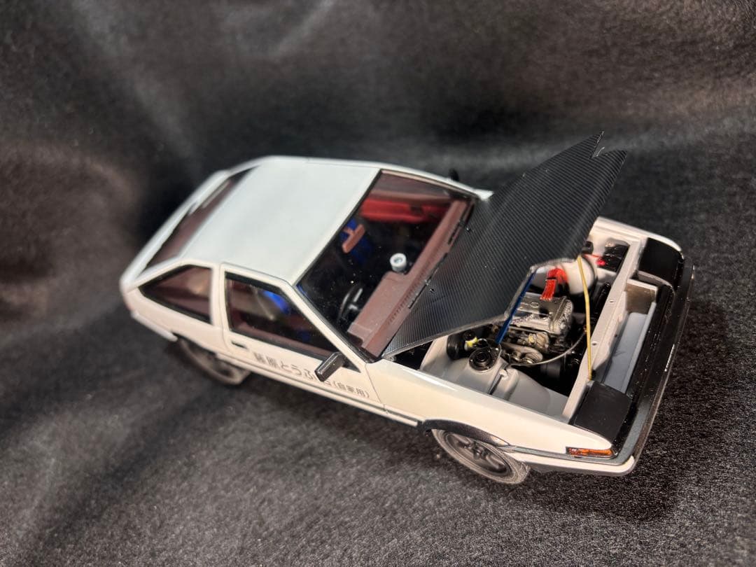 イニシャルD 藤原拓海　AE86トレノ　アオシマ1/24 全塗装完成品