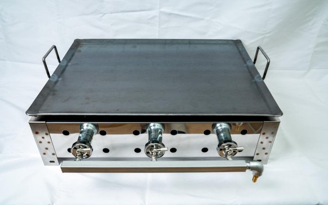 ステンレス製 3バーナー ガスグリドル