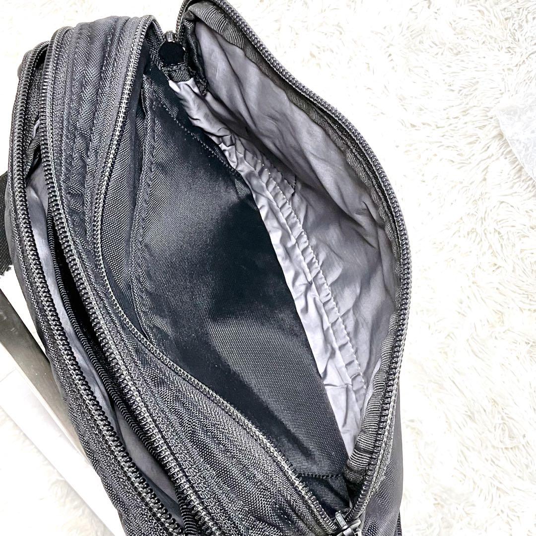 【美品】PORTER ポーター 吉田カバン フラッシュショルダーバック 2層　黒