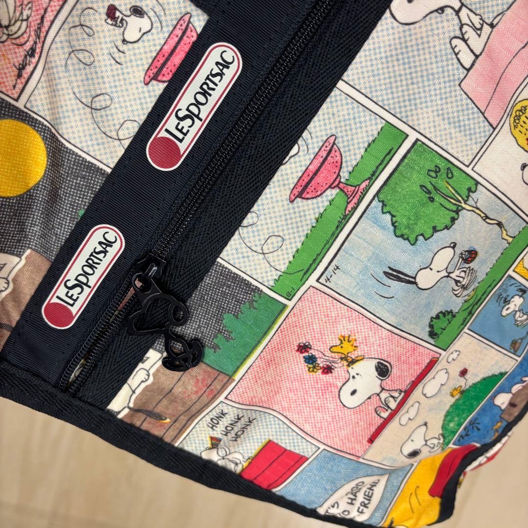 レスポートサック　ボストンバッグ　スヌーピー　アニメ　コミック柄　ピーナッツ