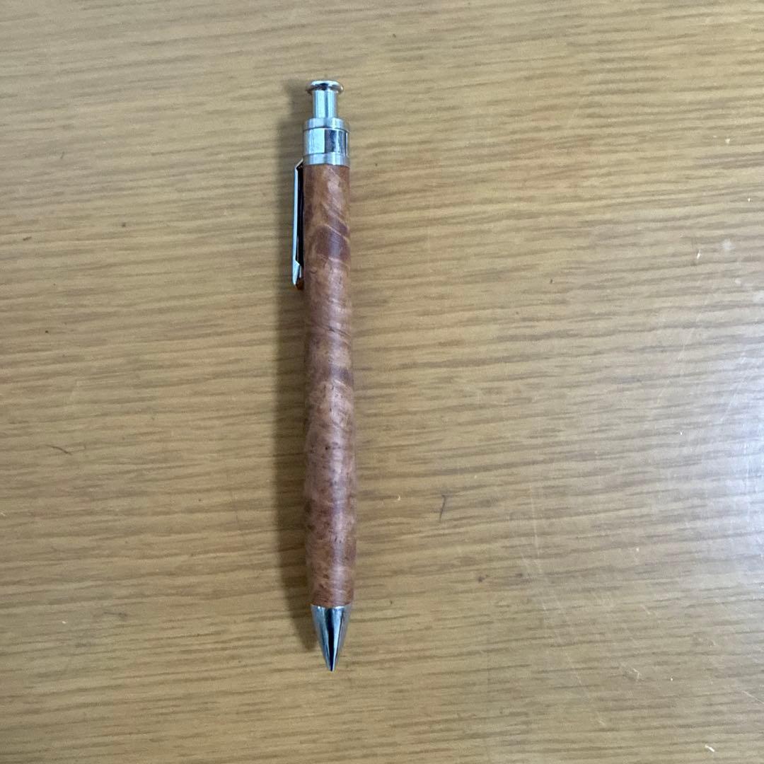 木製ブラウンシャープペンシル 工房楔こぶか