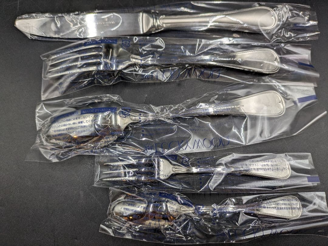 A【未使用品】LUCKY WOOD カトラリーセット 25本セット ステンレス