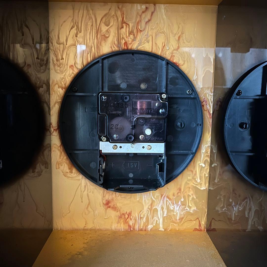 孔雀　置き物　時計付き　ガラスケース入り　昭和レトロ　飛行