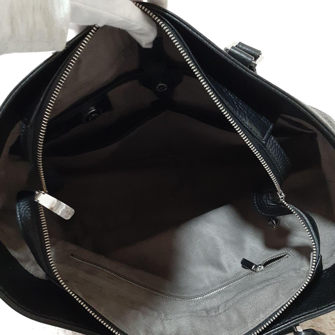 美品　pelle morbida ペッレモルビダ レザー　黒　2way バッグ