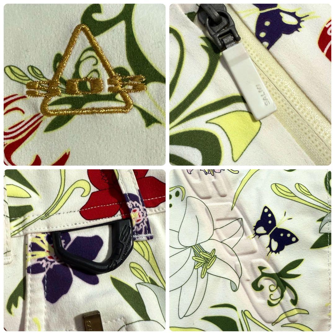 【未使用級】SOS スキーウェア つなぎ 花柄 38 レディース