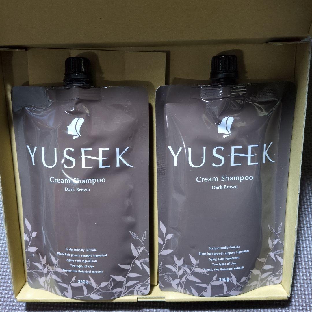 YUSEEK Cream Shampoo ダークブラウン 350g×2