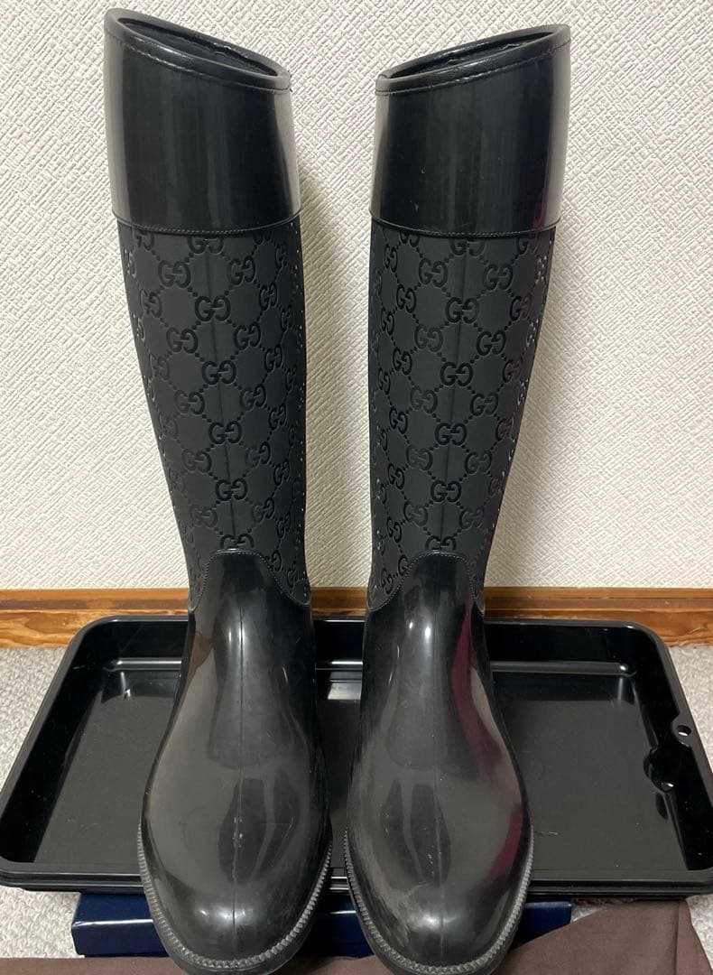 グッチ　レインブーツ　サイズ38
