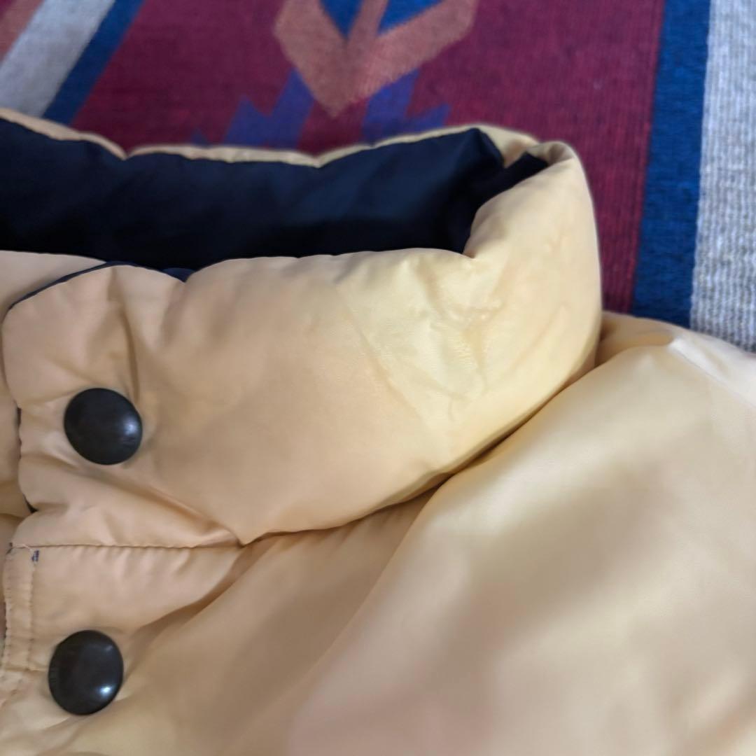 ポロラルフローレン リバーシブルダウンベスト ネイビー×イエロー Lサイズ