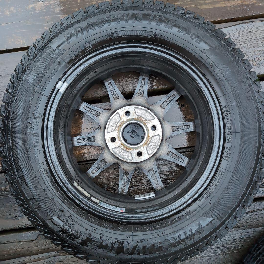 N-BOX、タント等軽自動車スタットレス冬用タイヤ145/80R13 75Q