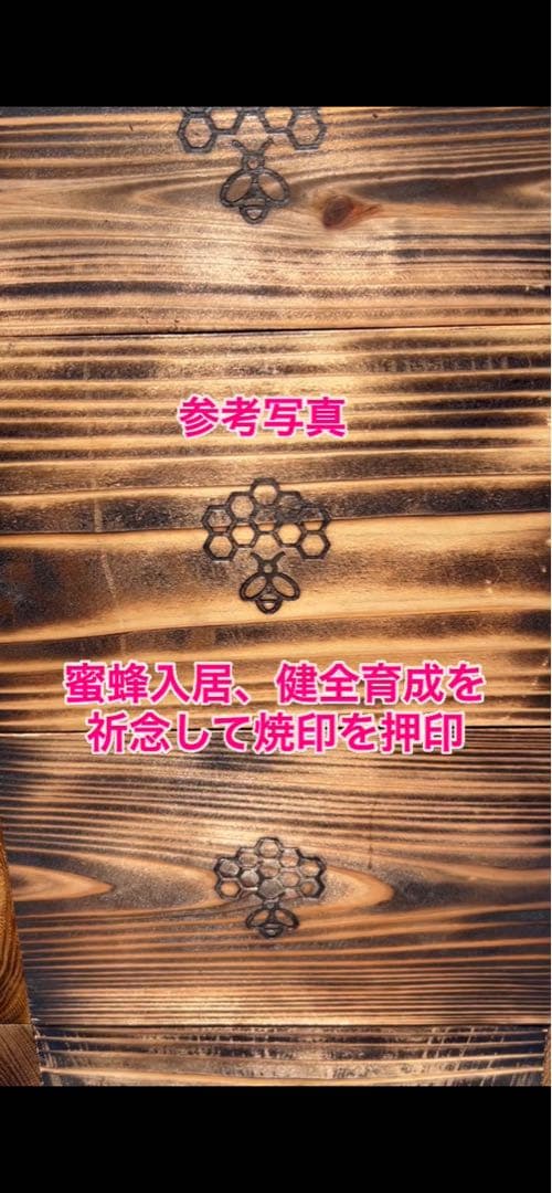 ニホンミツバチ　待箱　板厚4.5cm　気候変動対応型　入居歴のある巣箱を含む