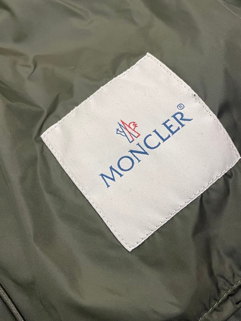 モンクレール　トレンチコート　レインコート　フリル　カーキ　モッズコート　0